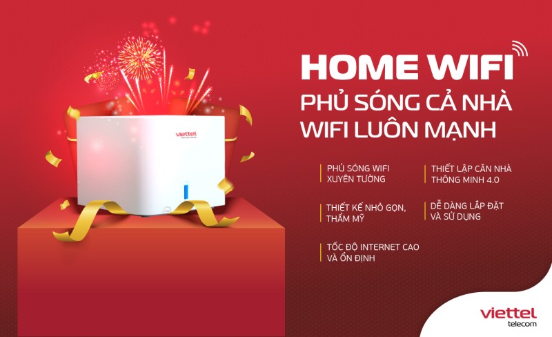 Thiết bị Home Wifi được trang bị miễn phí khi đăng ký lắp mạng Viettel Đà Nẵng