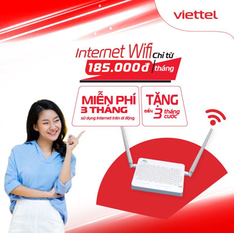 Lắp mạng Viettel Nam Định chỉ từ 185.000đ/tháng và nhiều ưu đãi hấp dẫn
